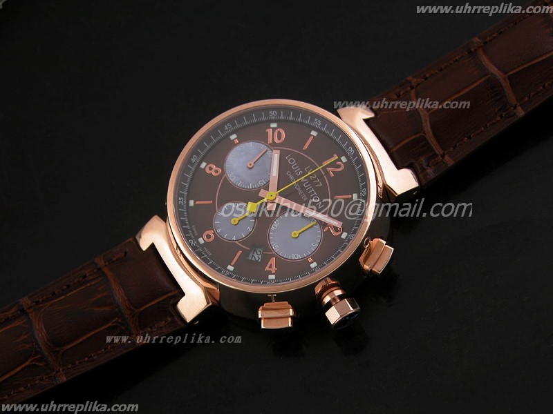 lv277 watch France Design Watches Automatic Chronometer Brown