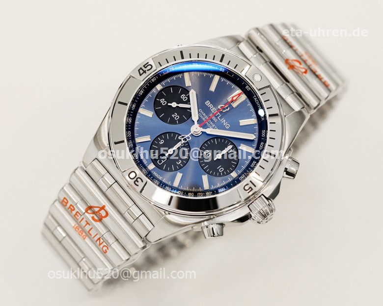 Breitling Chronomat B01 42 blue/black Edelstahl Chronograph Uhr Breitling Chronomat B01 42 blue/black Edelstahl Chronograph Uhr