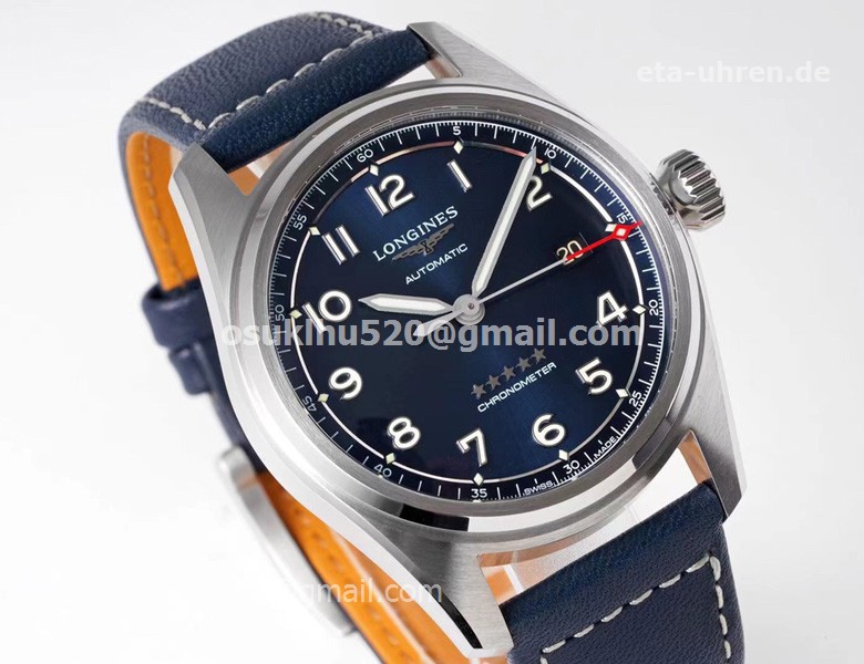 Longines Spirit 42 mm 5 Sterne blaues Zifferblatt Lederarmband Longines Spirit 42 mm 5 Sterne blaues Zifferblatt Lederarmband