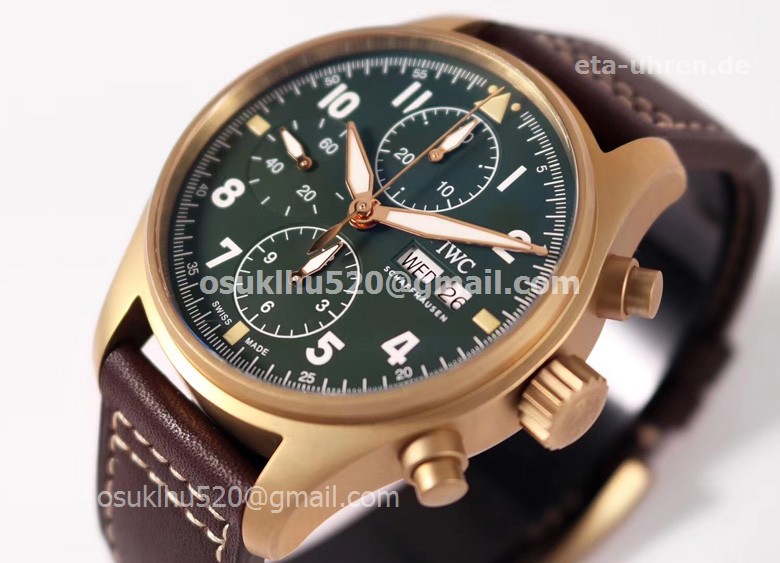 IWC Pilot's Spitfire IW387902 Chronograph Bronze Braunes Lederarmband IWC Pilot's Spitfire IW387902 Chronograph Bronze Braunes Lederarmband