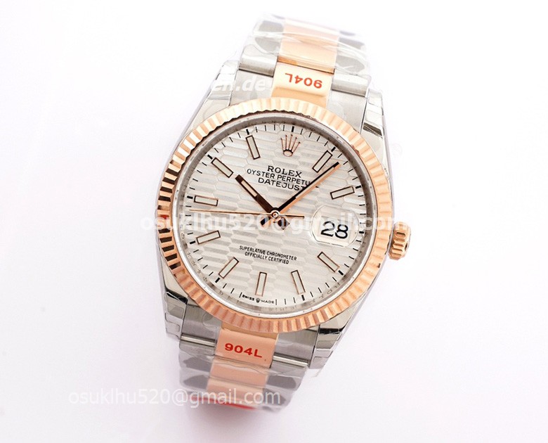 Rolex Datejust 36 2021 Neue Version Oyster armband aus Roségold und Stahl Rolex Datejust 36 2021 Neue Version Oyster armband aus Roségold und Stahl