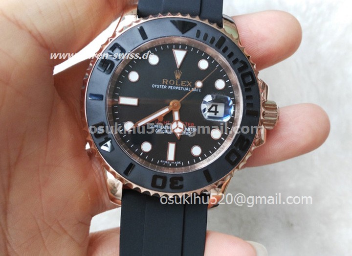 Rolex Everosegold Yachtmaster ETA ETA Uhrwerk Kautschuk-Armband Rolex Everosegold Yachtmaster ETA ETA Uhrwerk Kautschuk-Armband