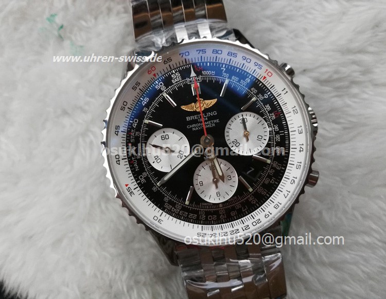 Breitling Navitimer schwarz Sportuhren Stahlarmband Breitling Navitimer schwarz Sportuhren Stahlarmband