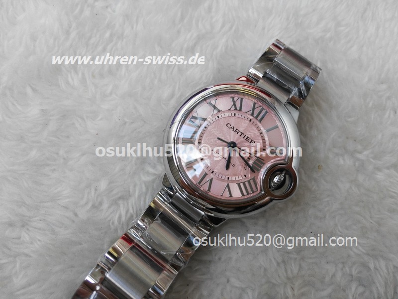 Cartier replica Ballon Bleu Stahl Rosa Dial Damen Automatikuhr Cartier replica Ballon Bleu Stahl Rosa Dial Damen Automatikuhr