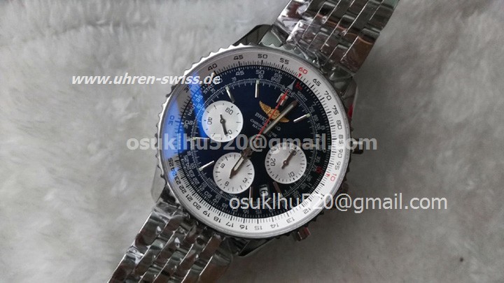 Breitling Navitimer dunkelblaue Sportuhren Stahlarmband Breitling Navitimer dunkelblaue Sportuhren Stahlarmband