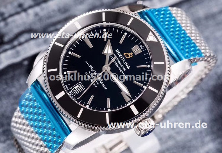Breitling Superocean Heritage II Schwarzes Zifferblatt aus Stahlband Breitling Superocean Heritage II Schwarzes Zifferblatt aus Stahlband
