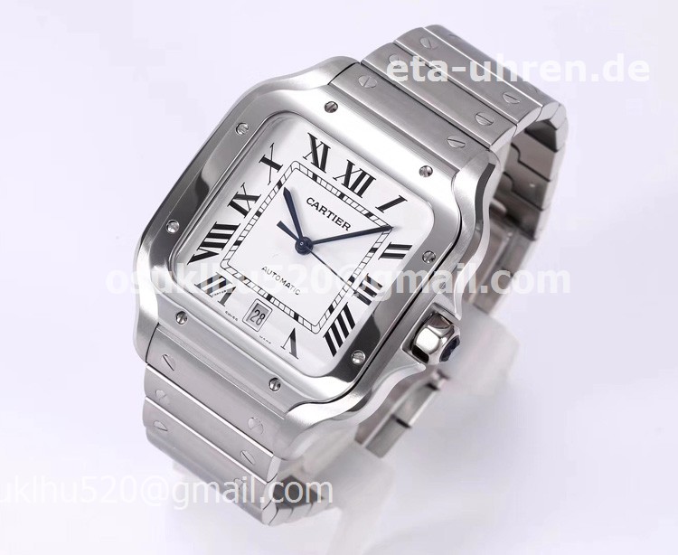 Cartier Santos wssa0009 Herrenuhr Stahlarmband Silver 1:1 Cartier Santos wssa0009 Herrenuhr Stahlarmband Silver 1:1