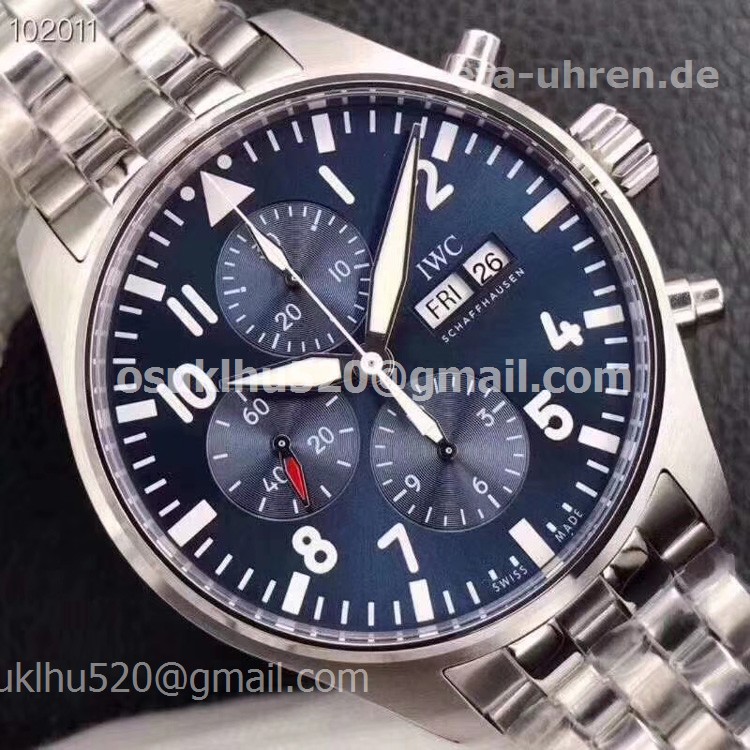 IWC Pilot's watch chronograph le petit prince Blue steel bracelet IWC Pilot's watch chronograph le petit prince Blue steel bracelet