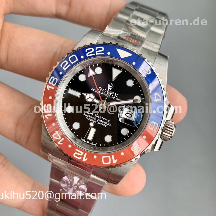 Rolex GMT II 116719 Pepsi Red/Blue Ceramic Bezel Oyster Bracelet 1:1 Rolex GMT II 116719 Pepsi Red/Blue Ceramic Bezel Oyster Bracelet 1:1