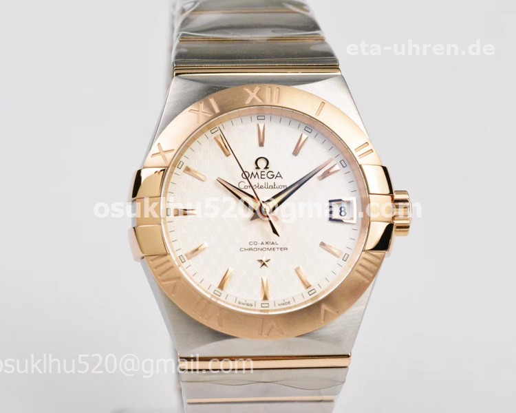 Omega Herren Constellation 38mm Zweifarbiges gelbgold weißes Zifferblatt Omega Herren Constellation 38mm Zweifarbiges gelbgold weißes Zifferblatt