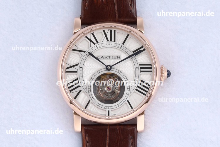Rotonde De Cartier Flying Tourbillon W1556216 Rosegold / Leather Rotonde De Cartier Flying Tourbillon W1556216 Rosegold / Leather