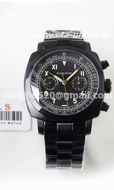 Panerai Radiomir Vintage Modell schwarzer Stahl schwarzes Zifferblatt Panerai Radiomir Vintage Modell schwarzer Stahl schwarzes Zifferblatt
