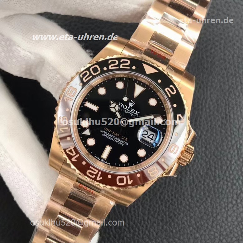 Rolex GMT II Bi-Metal Everose gold Root Beer schwarze und braune Lünette Rolex GMT II Bi-Metal Everose gold Root Beer schwarze und braune Lünette