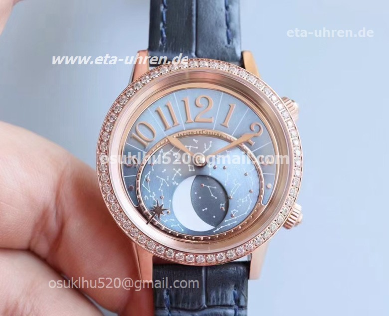 JLC Rendez-vous Moon Rosegold Diamond Bezel Light Blue Dial JLC Rendez-vous Moon Rosegold Diamond Bezel Light Blue Dial
