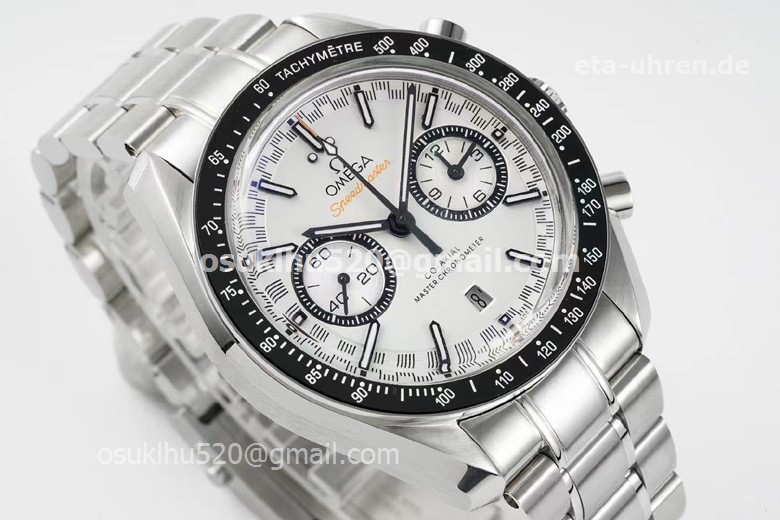 Omega Speedmaster Racing Marster Chronograph 44mm Stahlgehäuse White Omega Speedmaster Racing Marster Chronograph 44mm Stahlgehäuse White