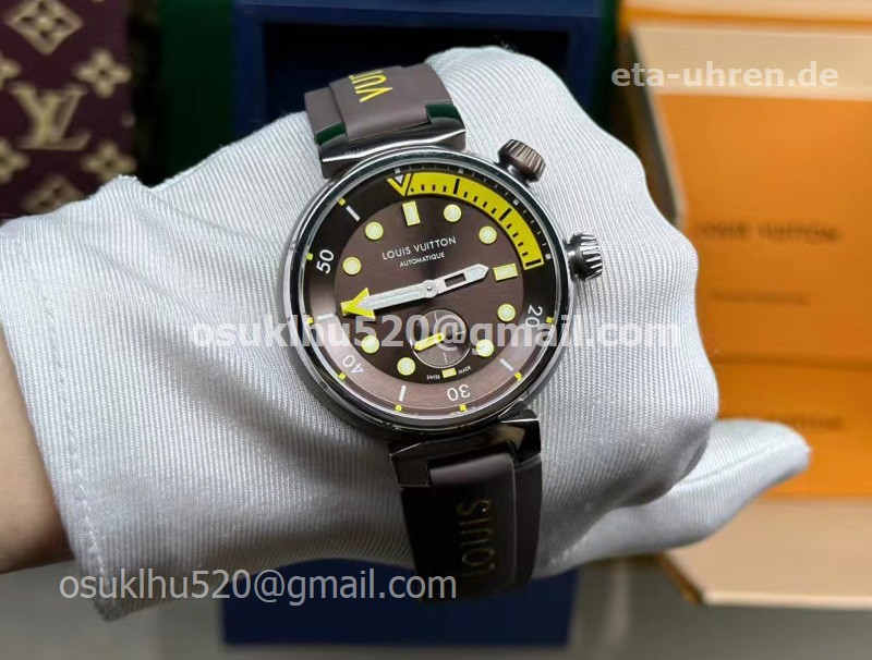 LV Tambour Street Diver Automatic 44mm SS/Ru Braunes Gesicht Herrenuhren LV Tambour Street Diver Automatic 44mm SS/Ru Braunes Gesicht Herrenuhren