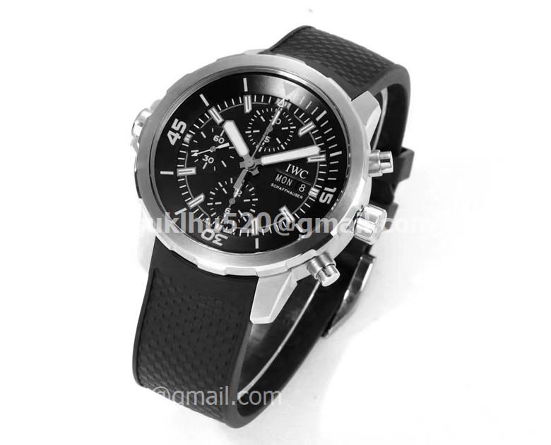 IWC Aquatimer Chronograph uhren 44mm Stahlgehäuse schwarzes Kautschukarmband IWC Aquatimer Chronograph uhren 44mm Stahlgehäuse schwarzes Kautschukarmband