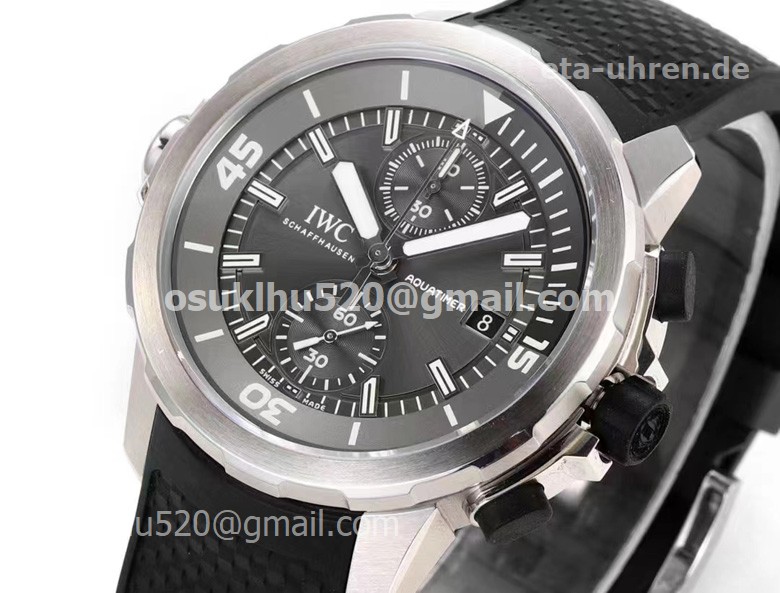 IWC Aquatimer Chronograph Sharks Edition SS Hurren uhren schwarzes IWC Aquatimer Chronograph Sharks Edition SS Hurren uhren schwarzes