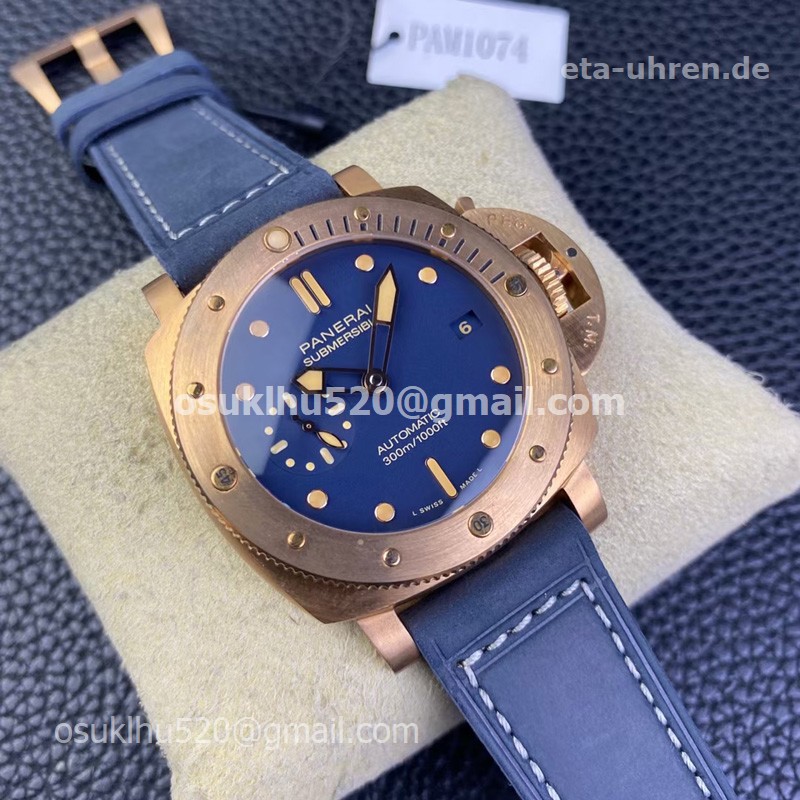 Panerai Submersible 42mm Bronzo Blu Abisso 1: 1 Kopie Herrenuhren Panerai Submersible 42mm Bronzo Blu Abisso 1: 1 Kopie Herrenuhren