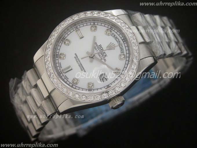 rolex replica Day-Date Weiß Steel herr diamanten rolex replica Day-Date Weiß Steel herr diamanten