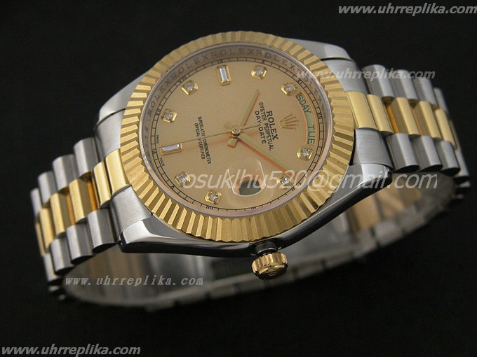 rolex DayDate 2 replica uhren two tone Gold Face Swiss 2836 41mm rolex DayDate 2 replica uhren two tone Gold Face Swiss 2836 41mm