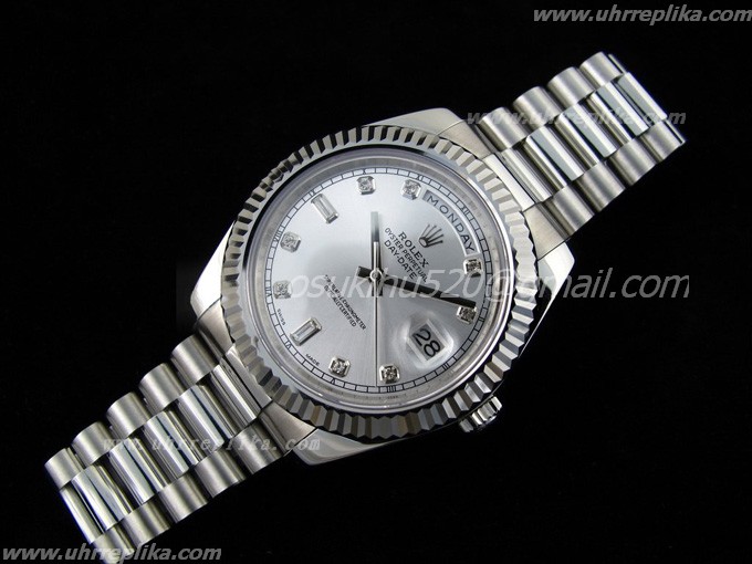 rolex Day-Date II fakes uhren Silver Diamanten 3156 rolex Day-Date II fakes uhren Silver Diamanten 3156